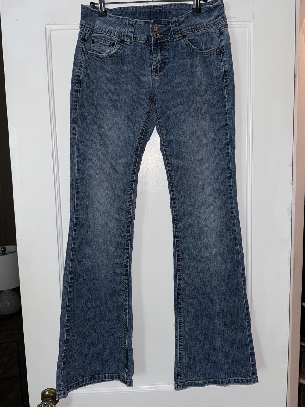 Angels Jeans SIZE 7 juniors Women's Blue Flare Jeans